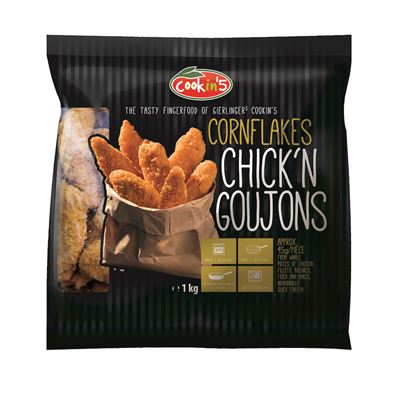 Kuřecí Stripsy Cornflakes (Goujons) mražené 8x1000g Gierlinger